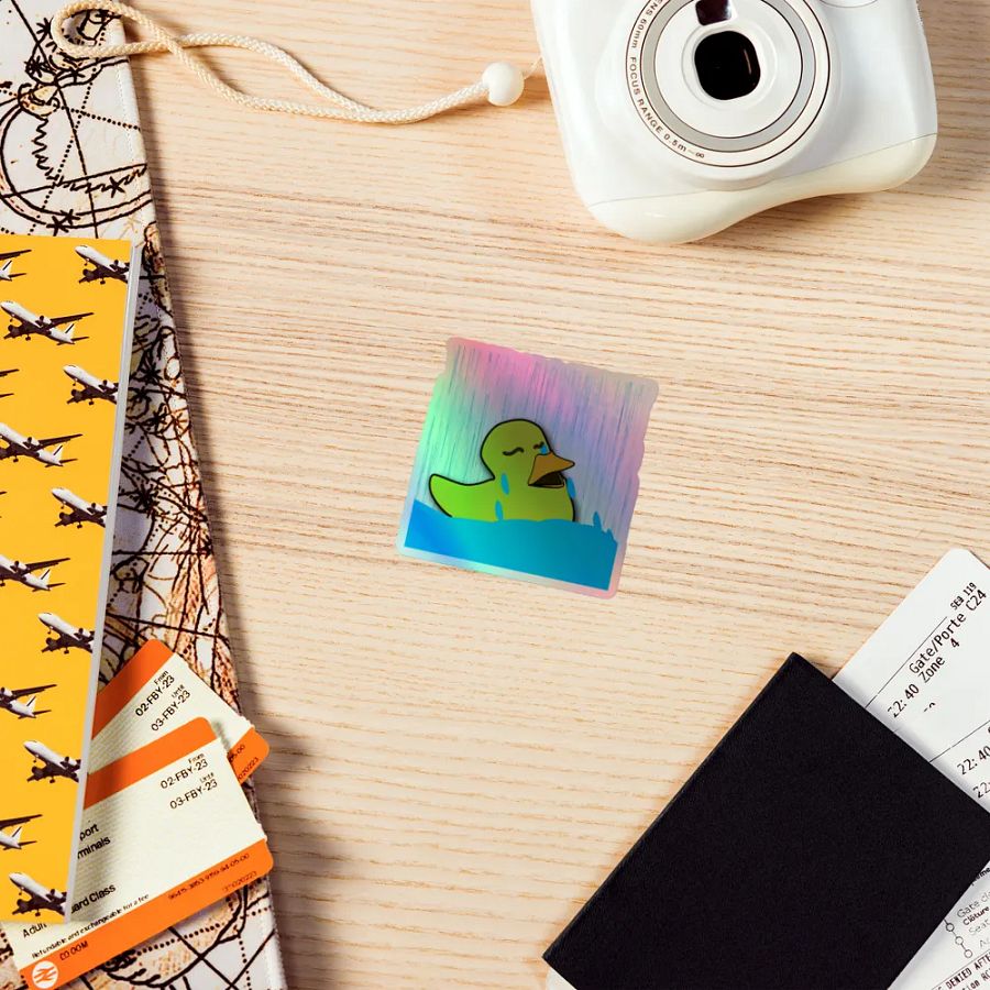 Quackers Cry Holographic Sticker product image (5)