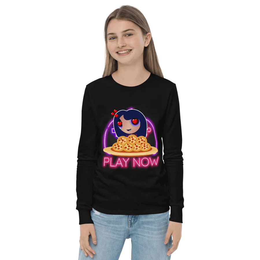 Youth Pizza Gamer Long Sleeve Top product image (6)