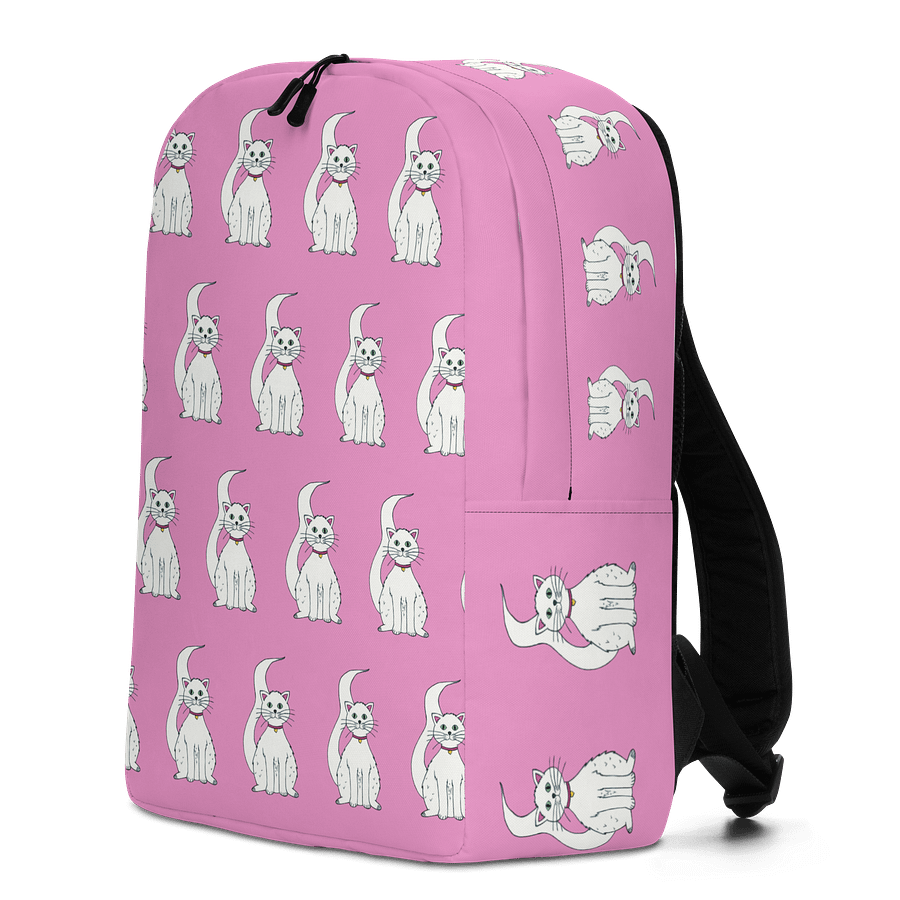 White Cat (art by Dina R.) acrylic painting - Backpack product image (2)