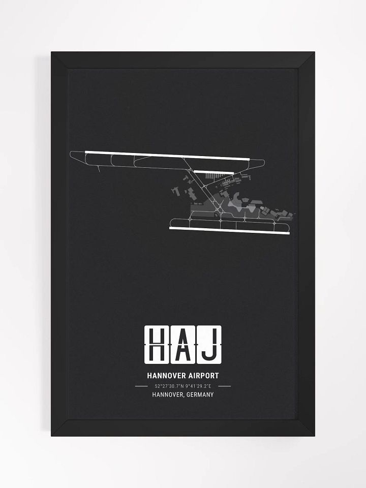 Framed Airport HAJ Premium Map On Matt Paper product image (1)