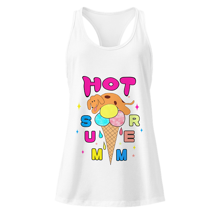 Hot Summer Dog Racerback Tank product image (25)