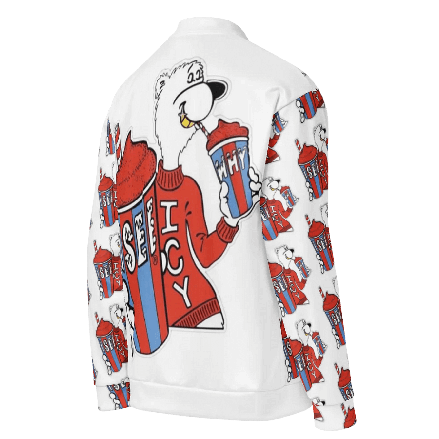 ISEEWHY BEAR PATTERN BOMBER product image (5)