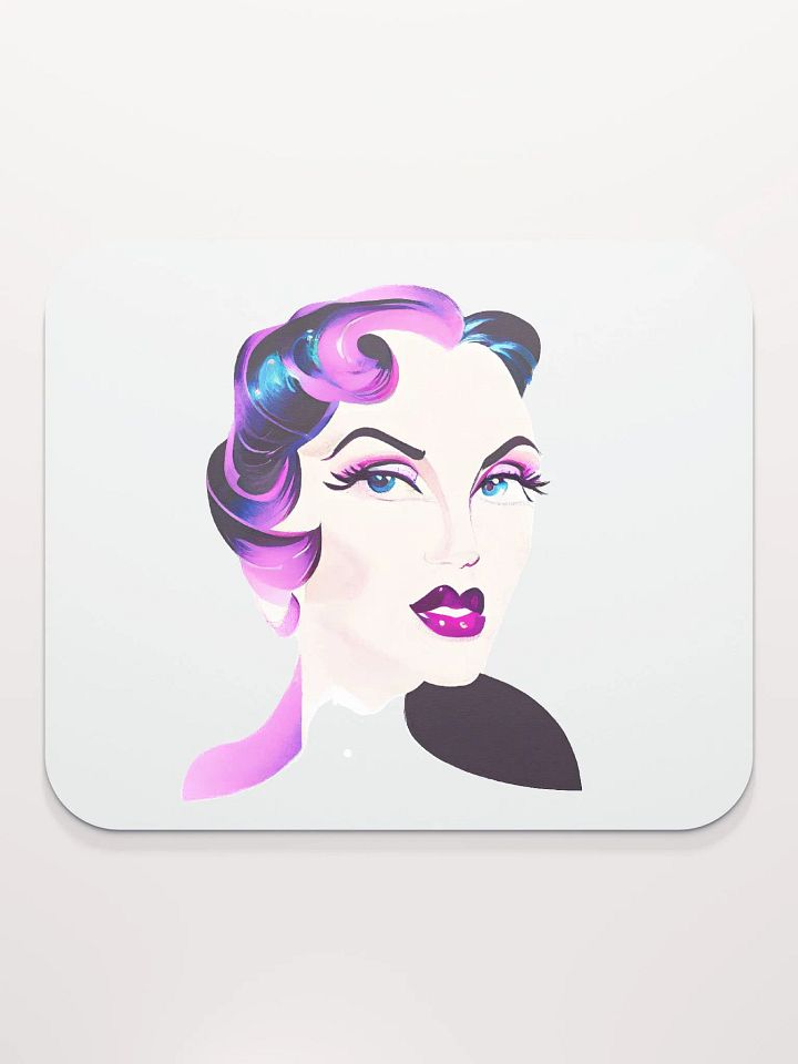 Striking Retro Lady Mouse Mat product image (2)