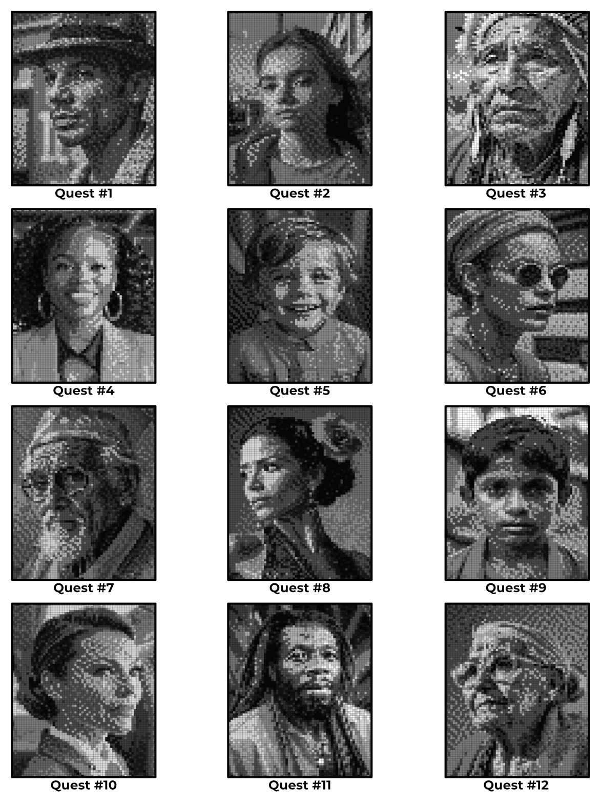 Pixel-Perfect Portrais Coloring Book: Pixel Art Color By Number with 36 Illustrations product image (4)
