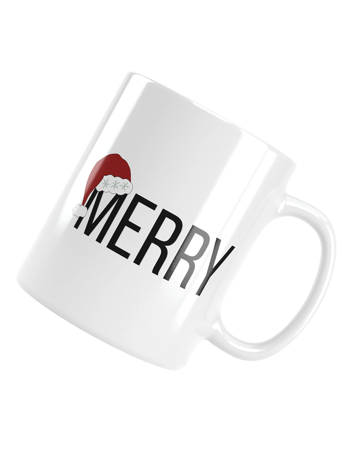 Merry Christmas Santa Hat Typography Mug product image (1)