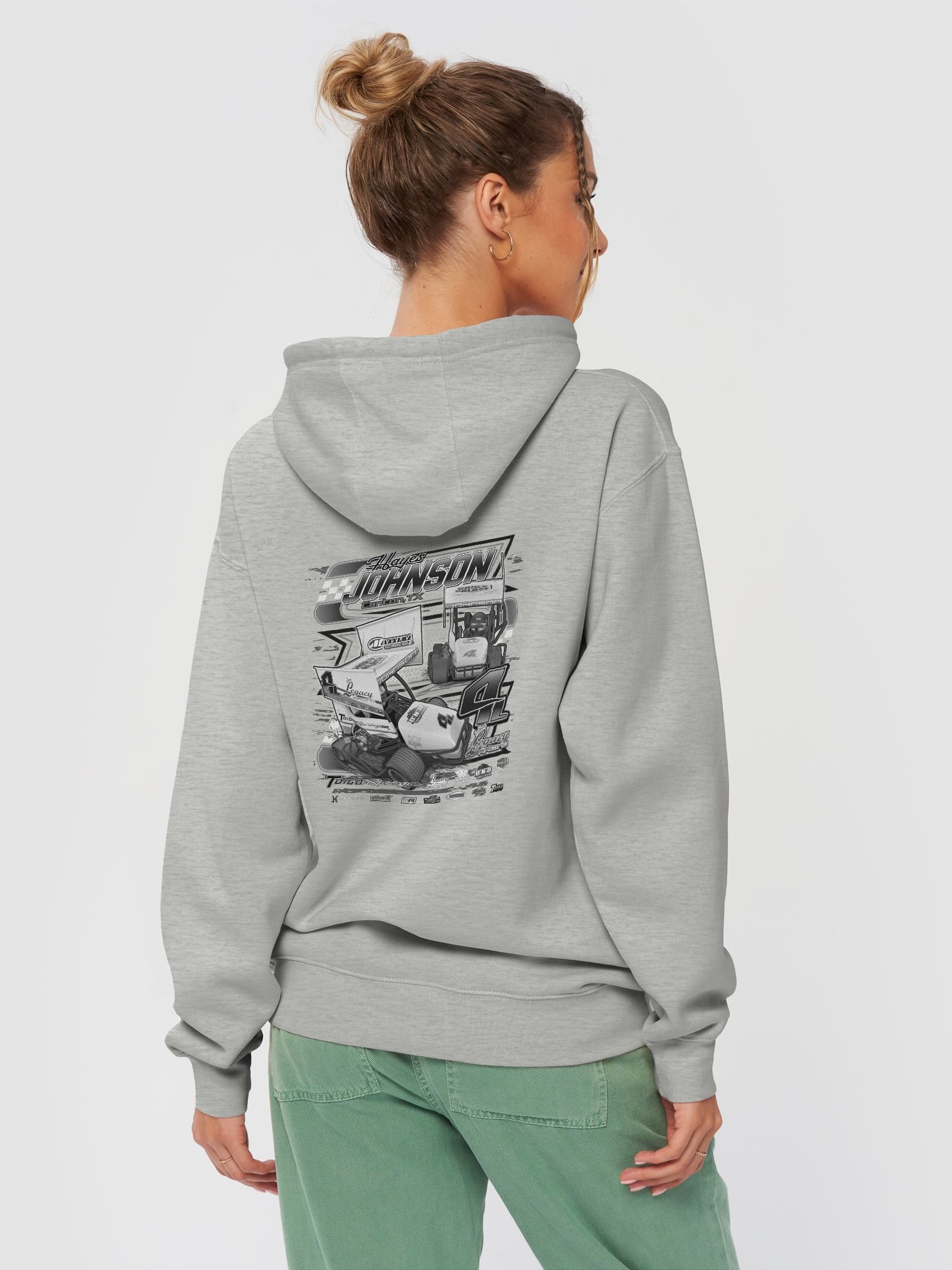 Hayes Johnson 4L Hoodie with Black and White Graphic product image (18)
