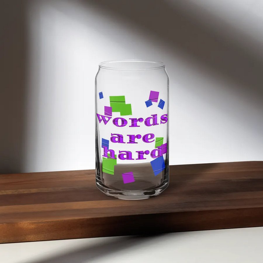 words are hard glass product image (35)