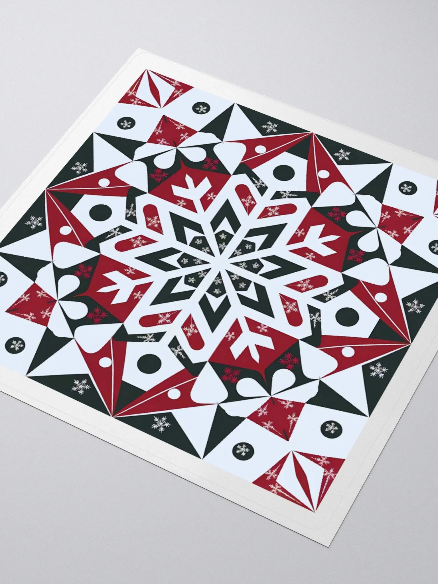 Symmetric Snowflake Kiss Cut Stickers product image (3)