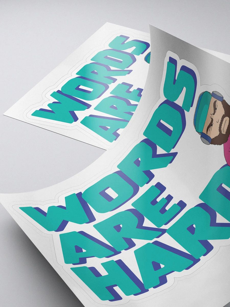 Words Are Hard Sticker product image (4)