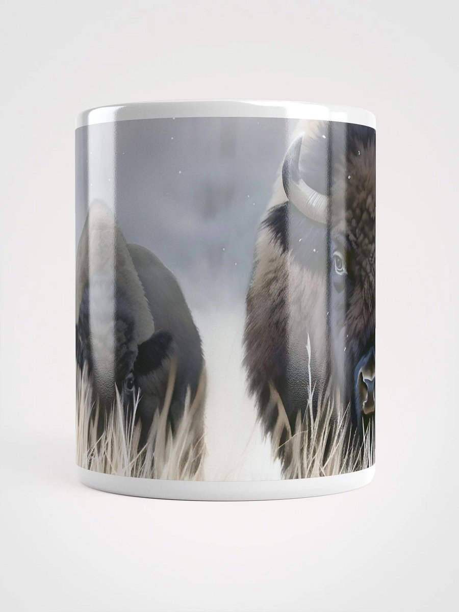 Bison With Her Calf in Winter product image (10)