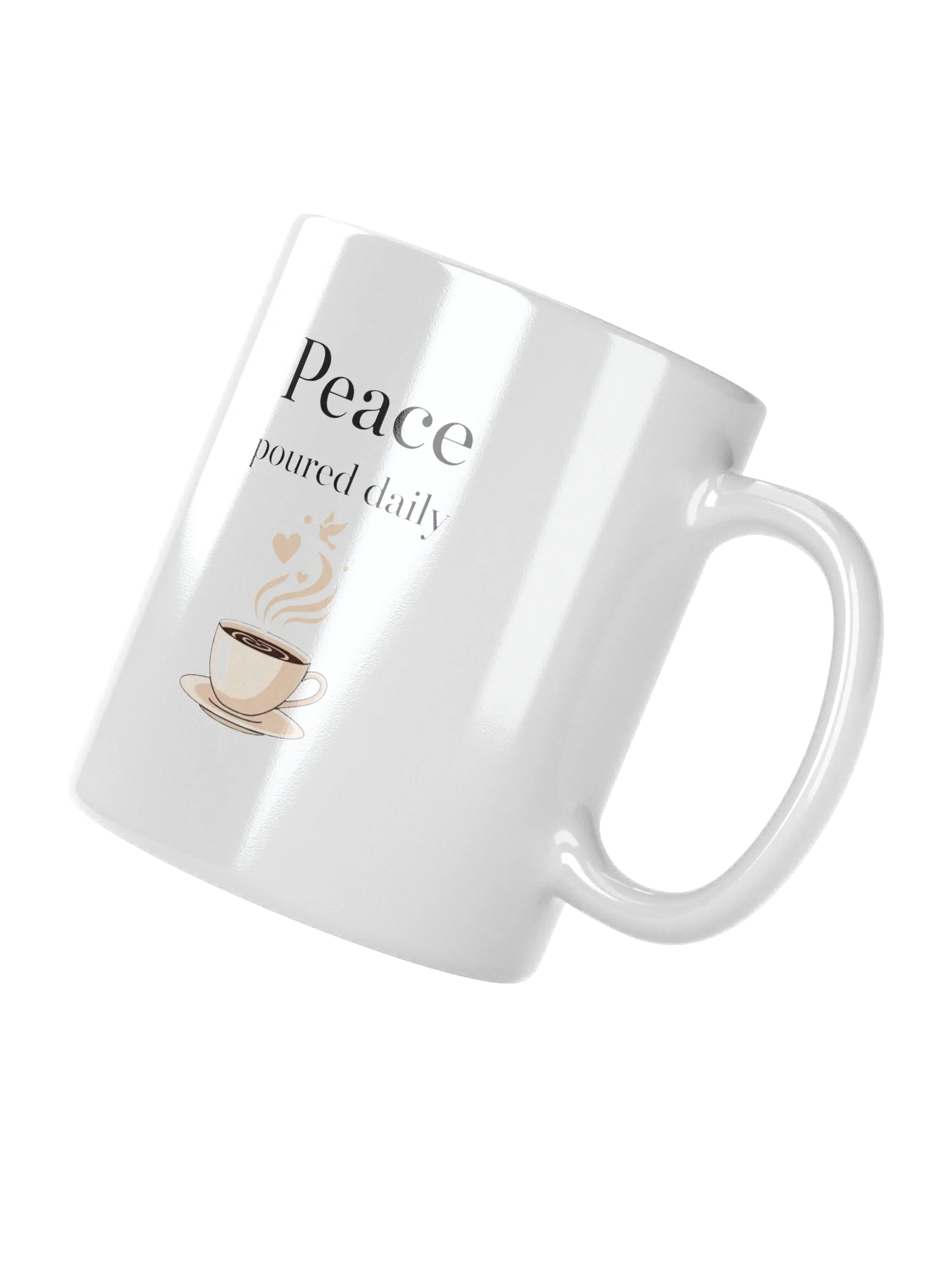 Peace Poured Daily Mug – Inspirational Coffee Cup for Mindfulness & Calm Every Morning product image (3)