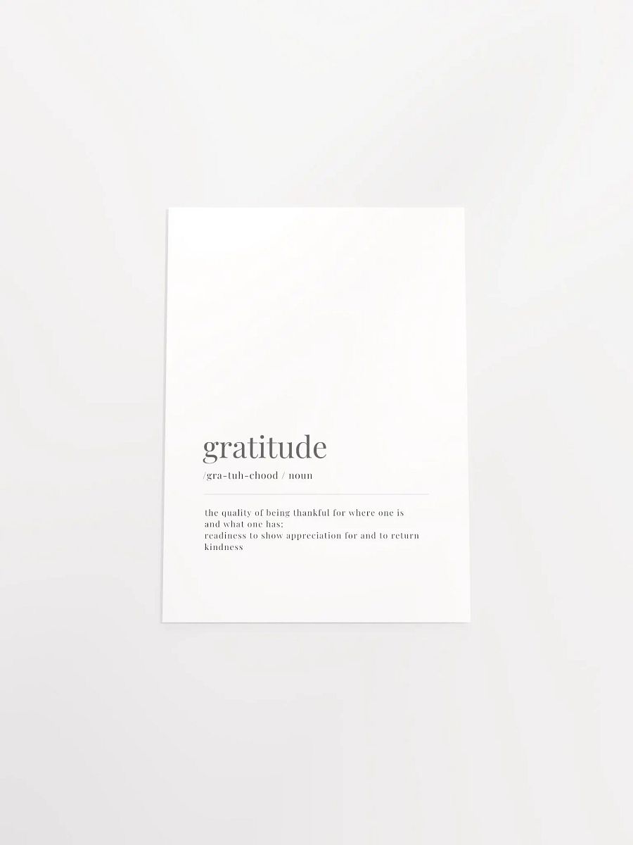 Gratitude Definition Poster Print product image (29)