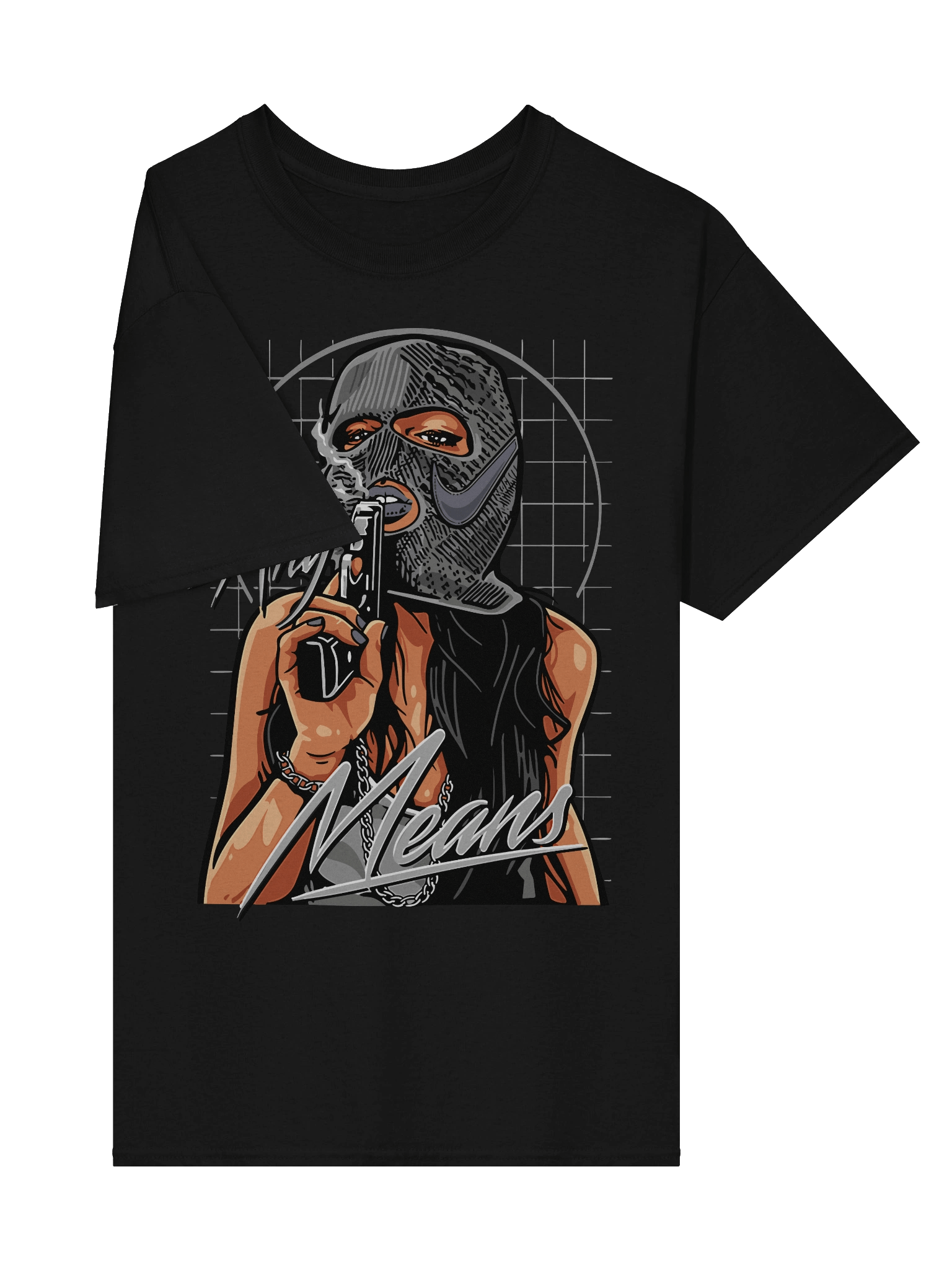Graphic Streetwear Logo Ski Mask T-Shirt product image (4)