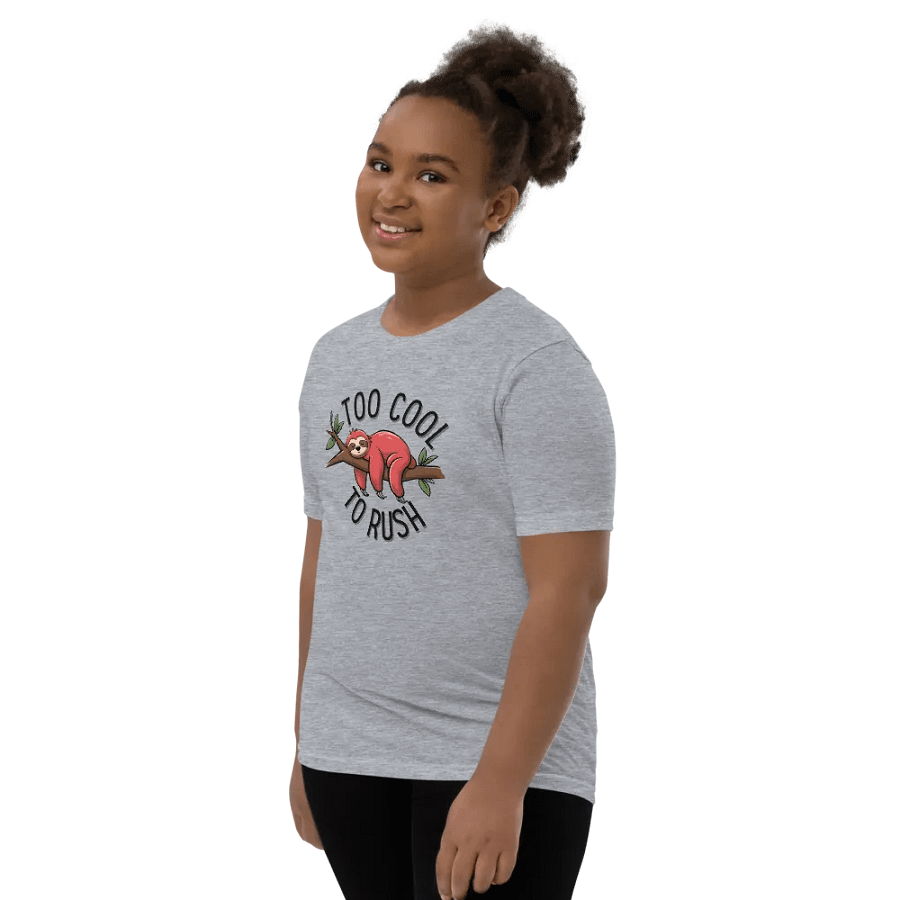 Too Cool To Rush Red Sloth Kids T Shirt product image (4)
