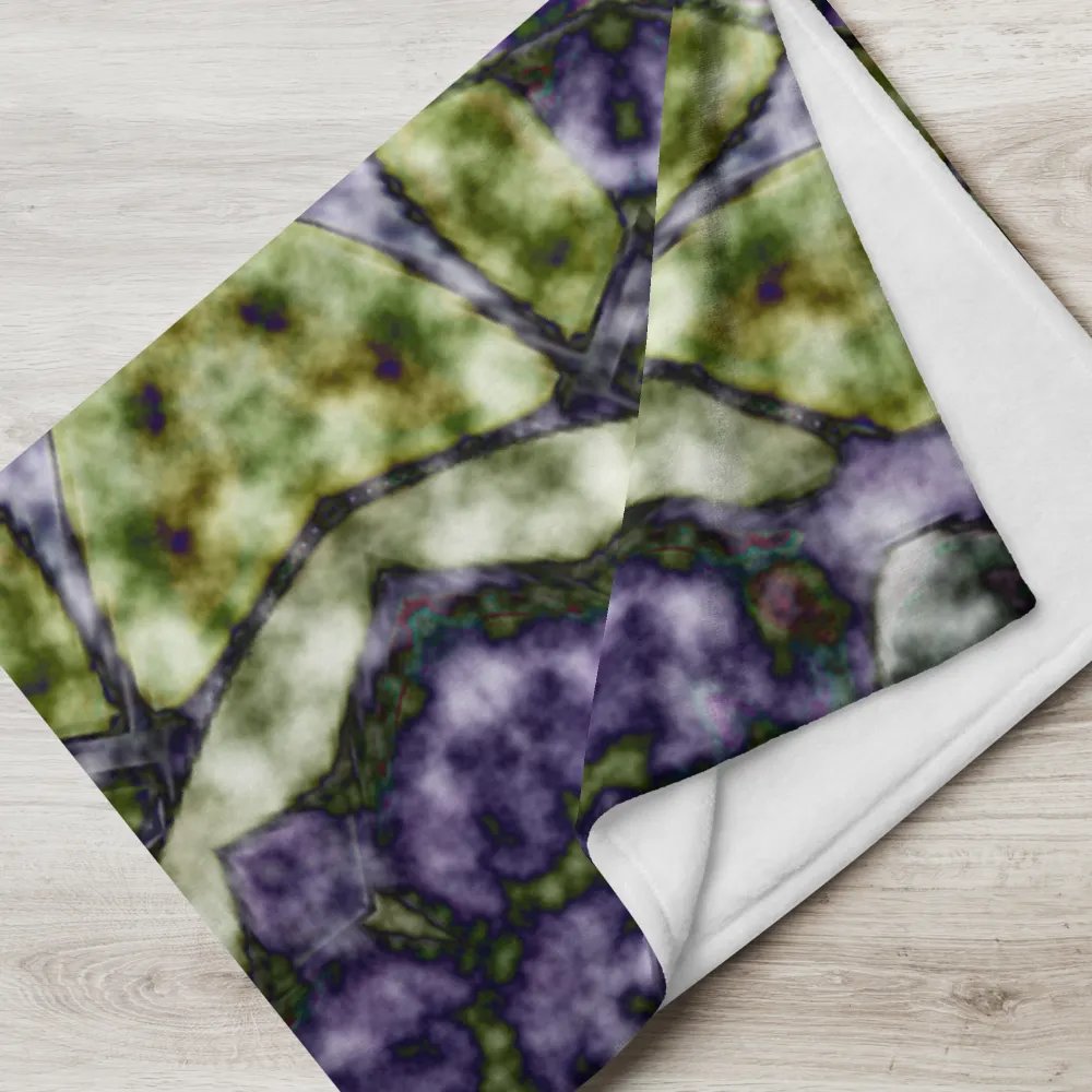 Bohemian 6 Pointed Madala Green and Purple/ Throw Blanket by Allcolor product image (8)