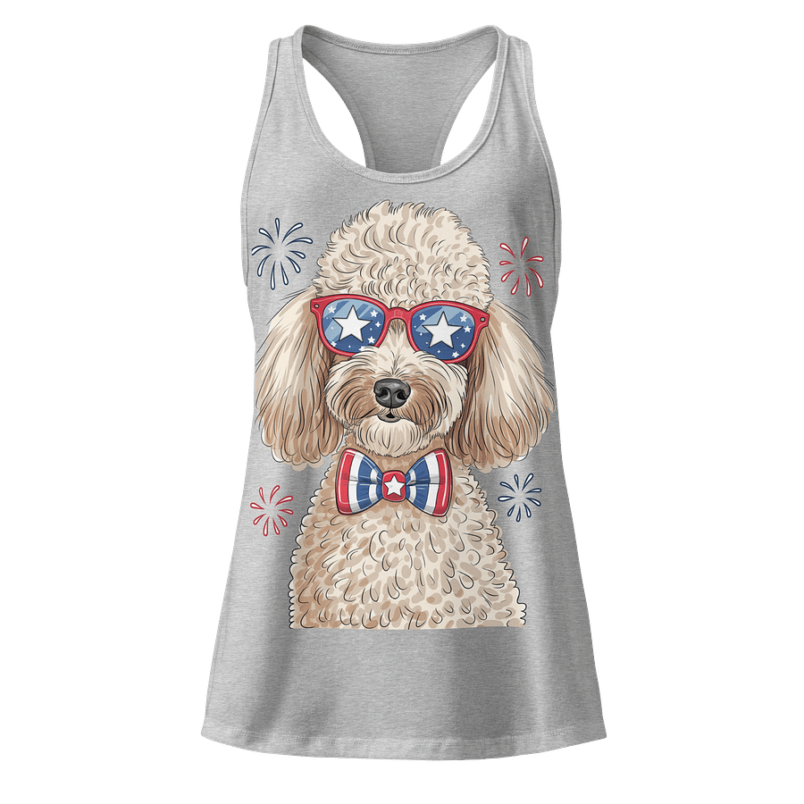 Starry Poodle Racerback Tank product image (5)