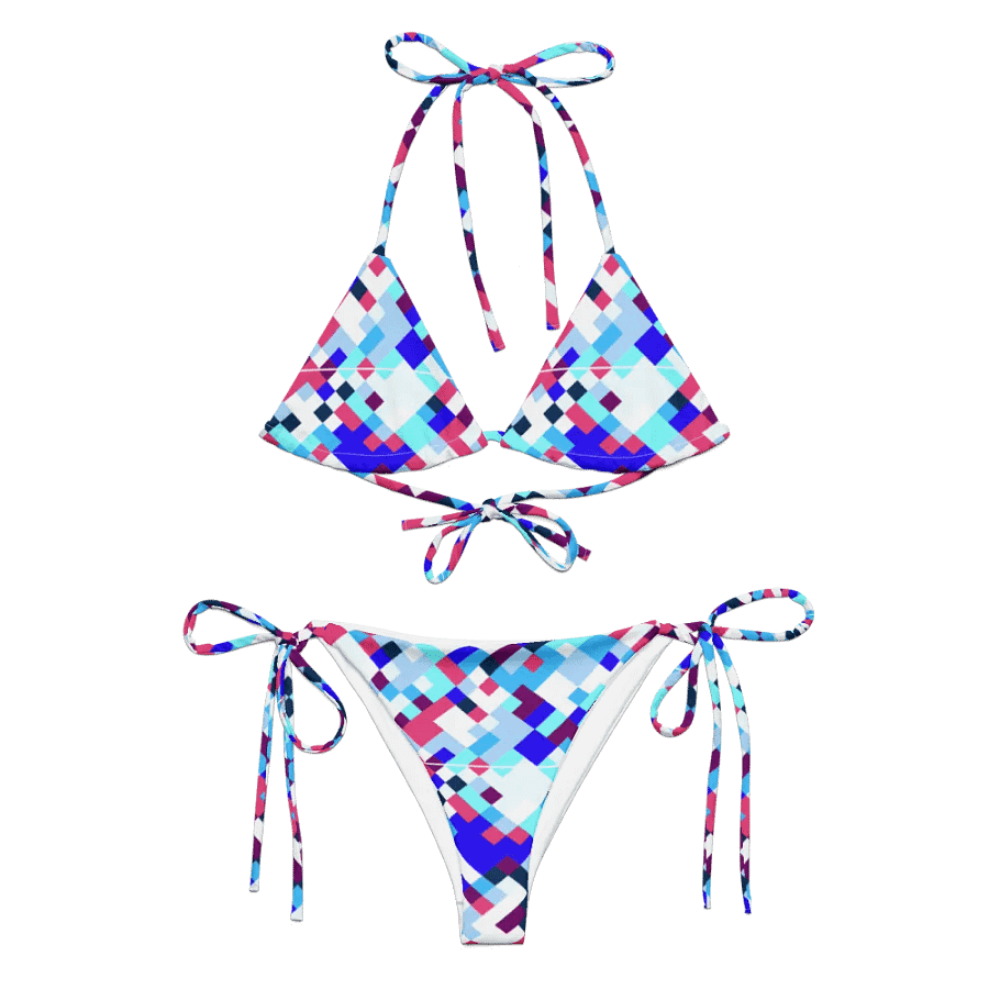 Colorful Mosaic Pattern Design String Bikini - v1 product image (2)
