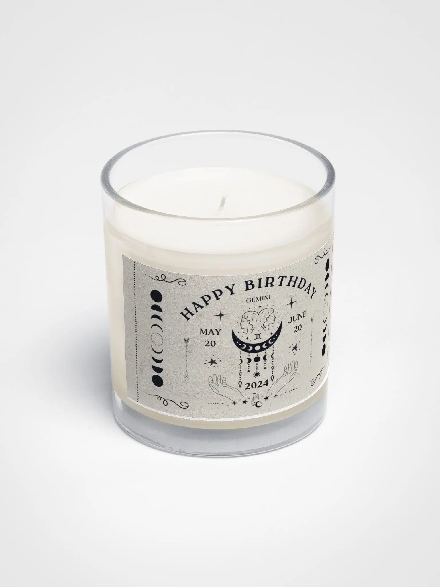 Gemini Celestial Zodiac Birthdate Candle, Constellation Birth Month Birthday Gift product image (4)