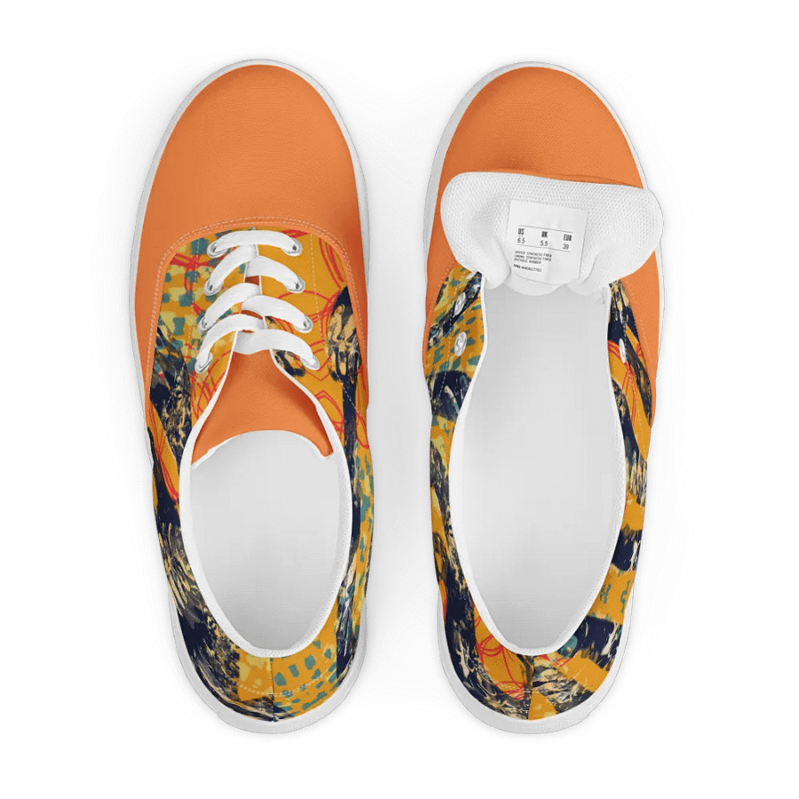funky orange canvas shoes product image (6)