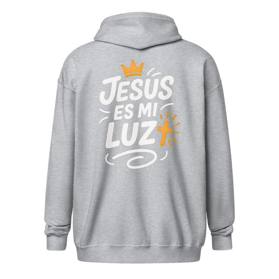 Sudadera unisex con capucha y cremallera | Jesús es mi luz product image (1)