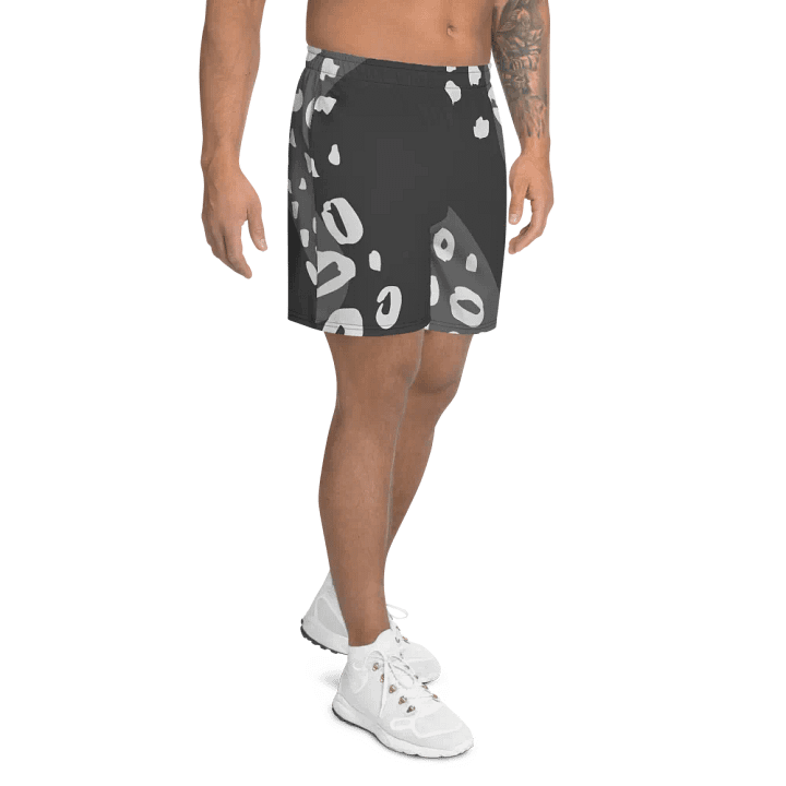 Flowing Grey Leopard Athletic Shorts product image (2)
