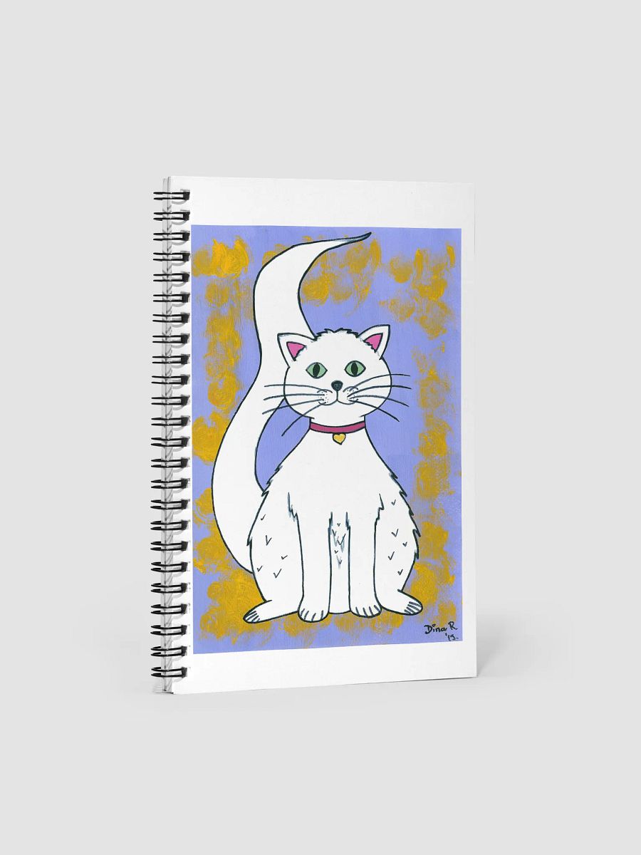 Cat (art by Dina R.) acrylic painting picture - Spiral Notebook product image (1)