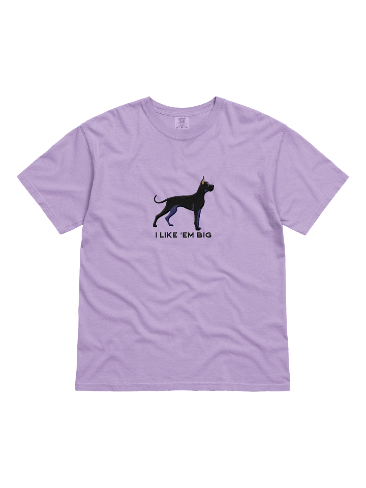 I Like 'Em Big T-Shirt(Embroidered) of a Great Dane(Black, Cropped Ears) product image (31)