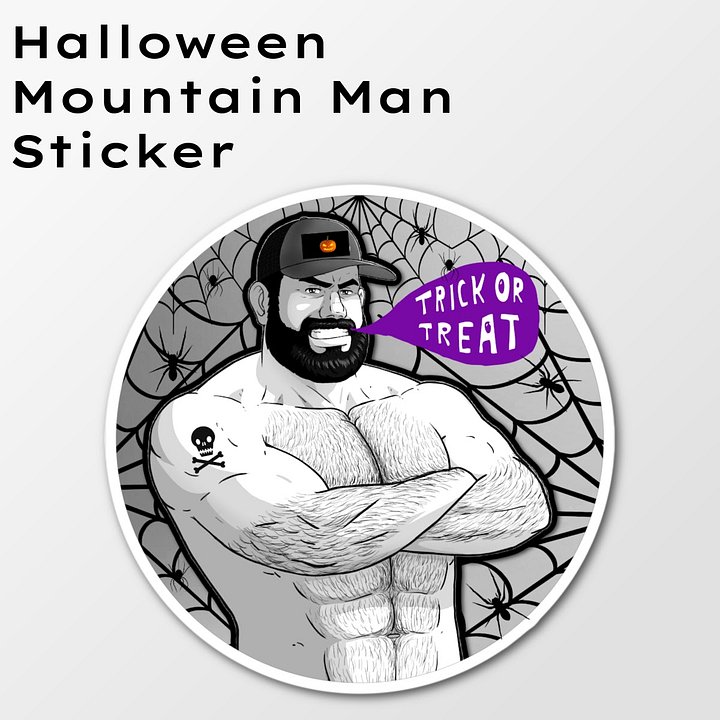 Vinyl Sticker: Halloween Mountain Man product image (1)