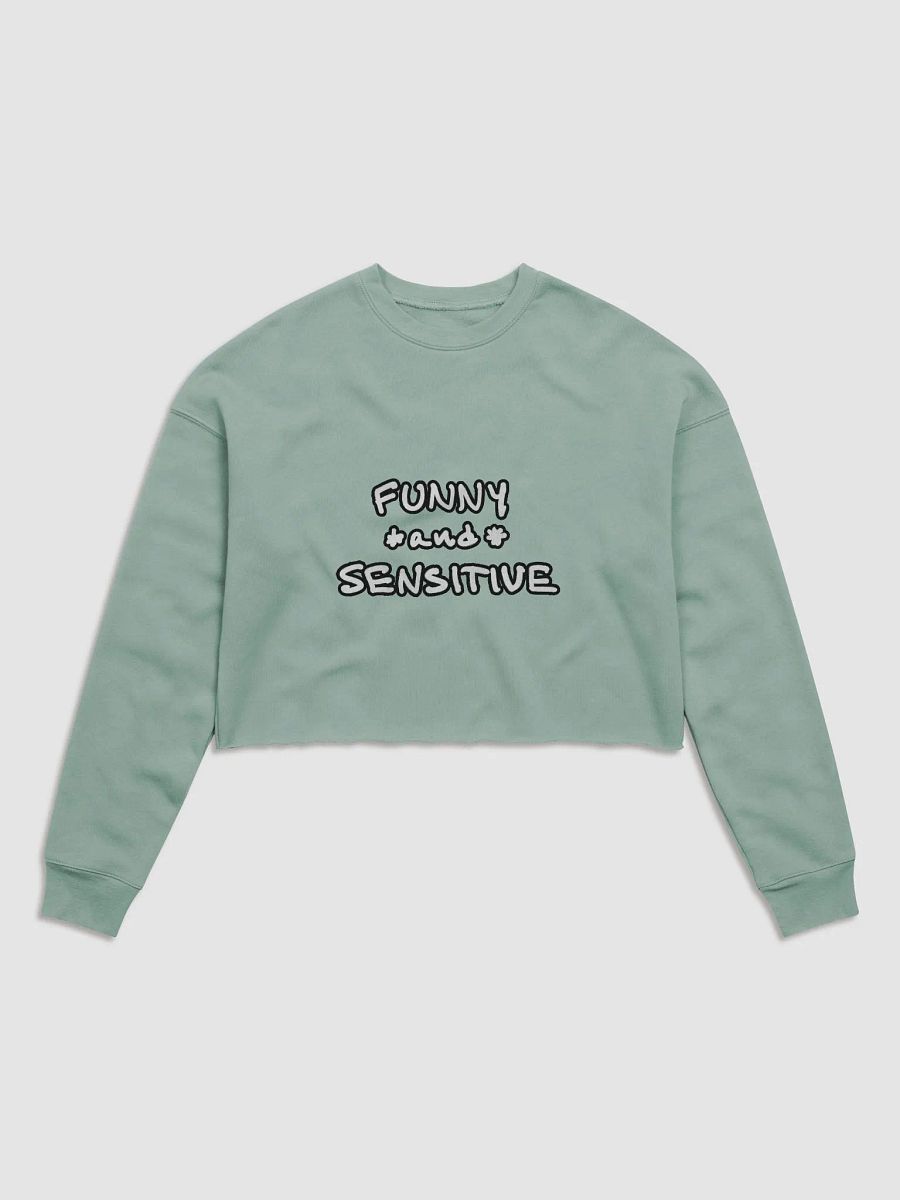 FUNNY *and* SENSITIVE (lined design) women’s fleece crop sweatshirt product image (10)