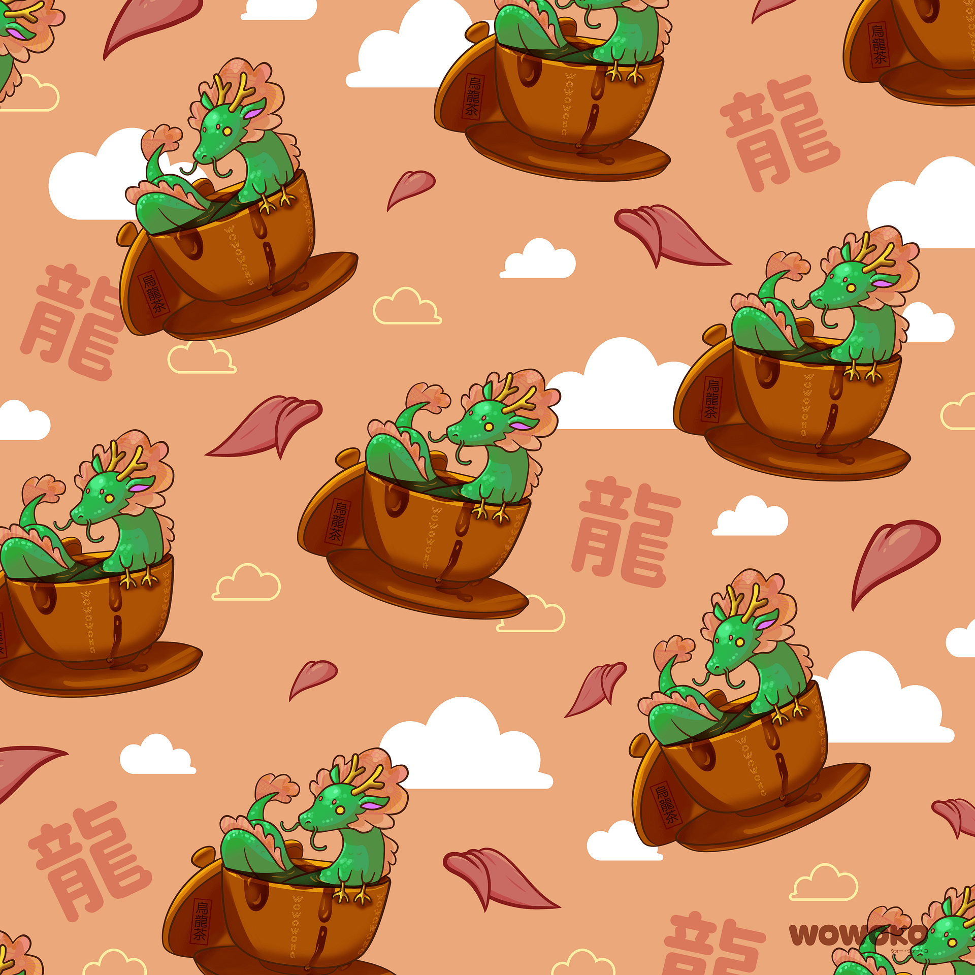 Micro Fiber Cloth - Zodiac Drinks - Oolong Tea Dragon product image (2)