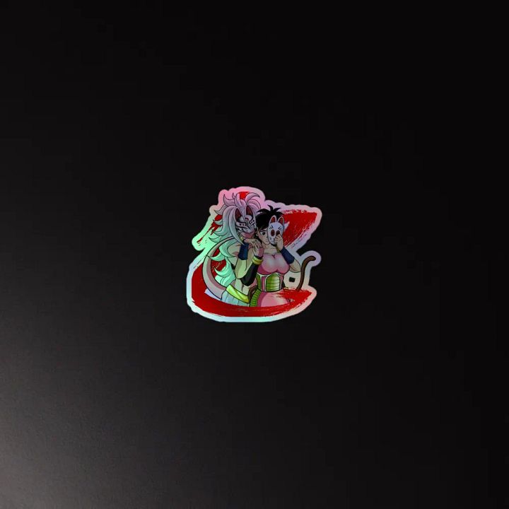 Saiyan & Android Masquerade Sticker Red product image (4)
