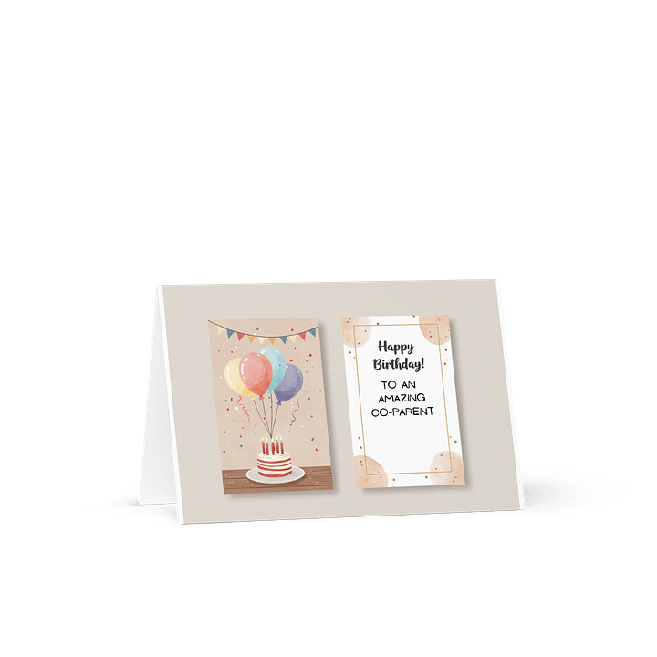 Co-parent Birthday card - Template product image (1)