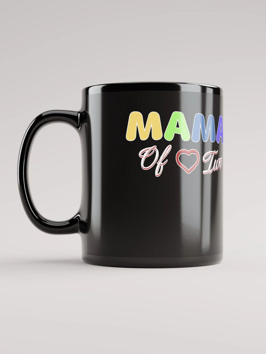 Mama of Two - Loving Family Design Black Mug product image (12)