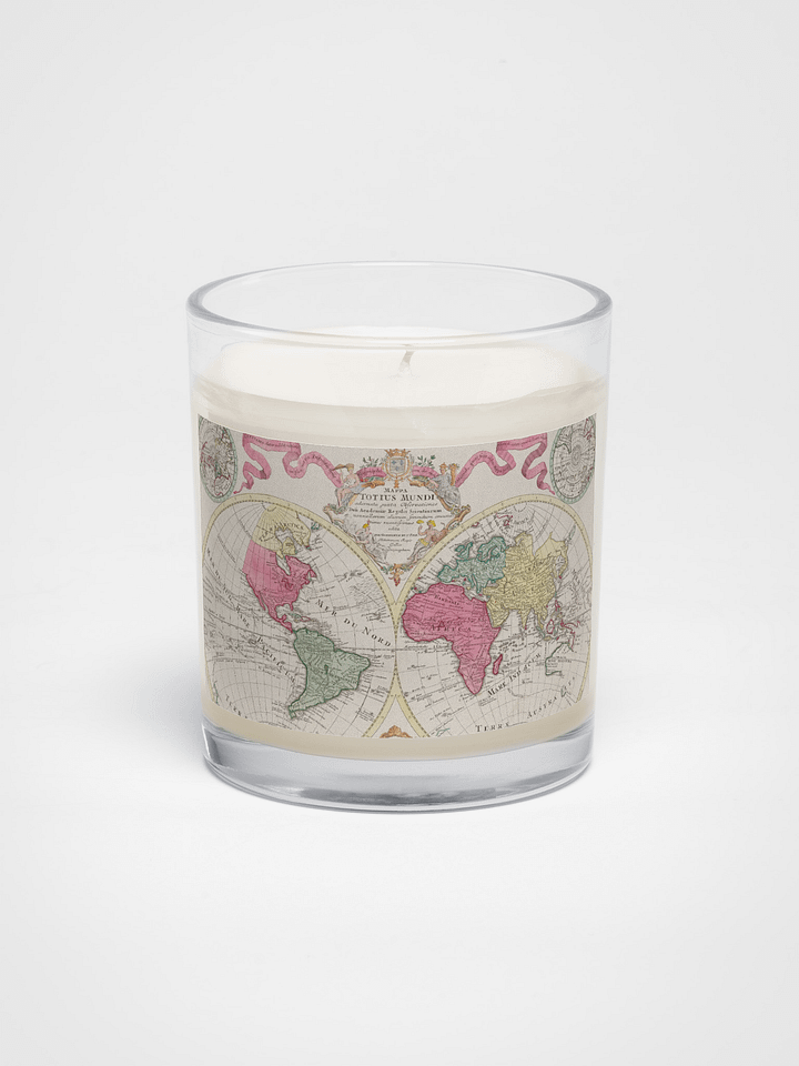 Vintage World Map. Soy Wax Candle product image (1)