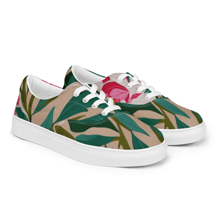 Peony Lace-Up Canvas Shoes product image (11)