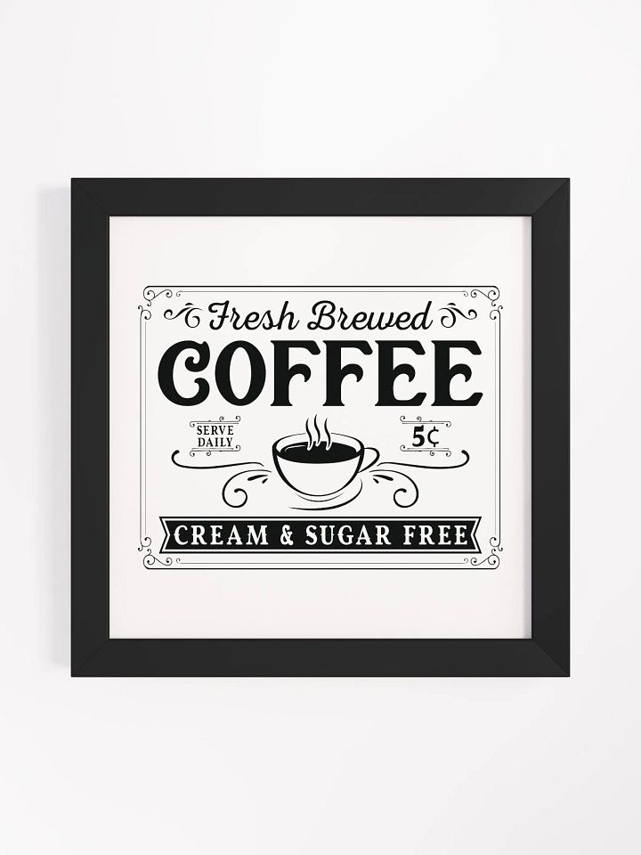 Vintage Fresh Brewed Coffee Framed Poster product image (4)