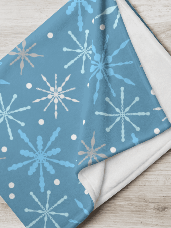 Snowflakes in Light Blue Throw Blanket product image (1)
