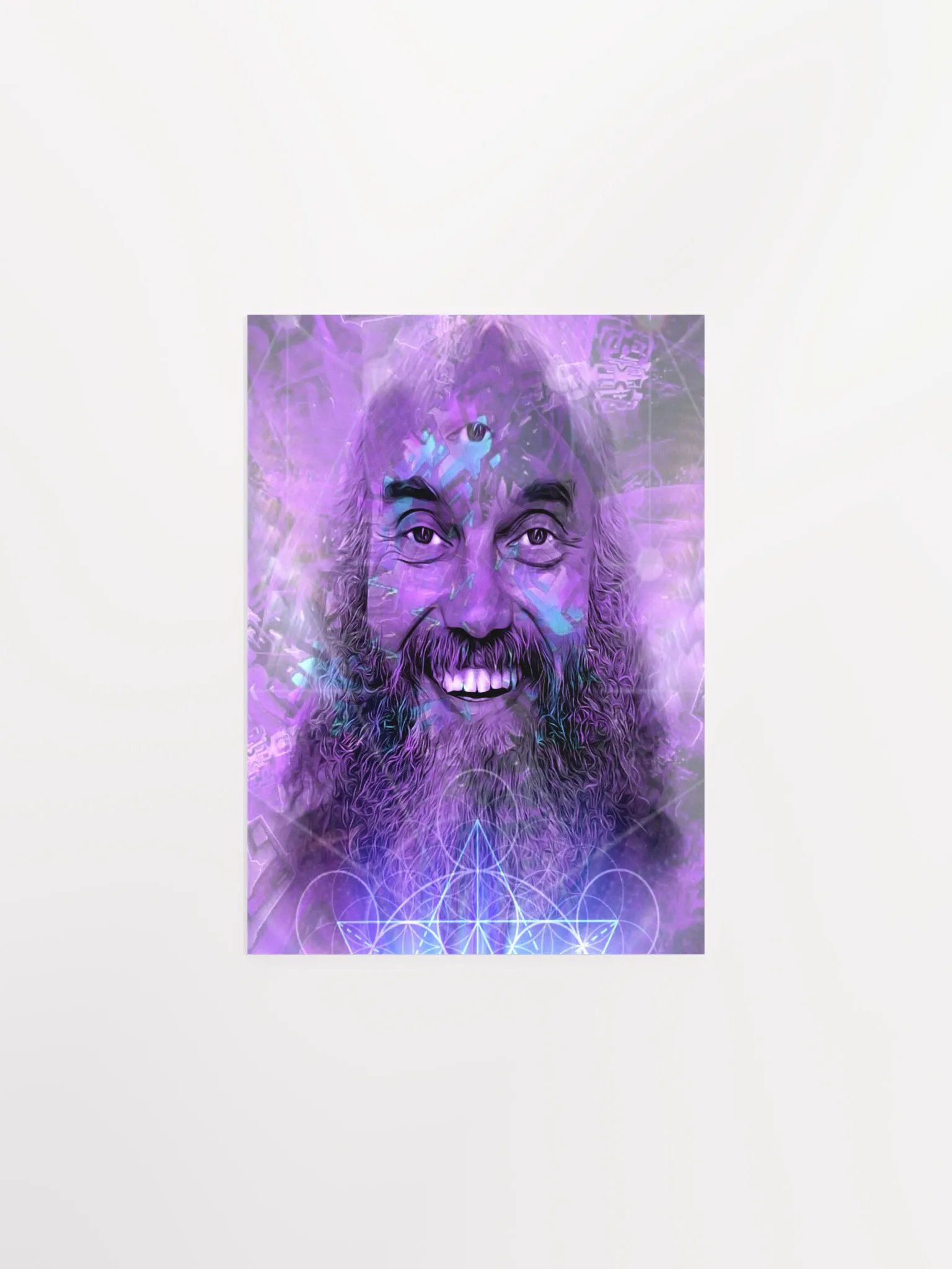 Purple Portal: Visionary Psychedelic Aura and Sacred Geometry Fine Art Print product image (2)