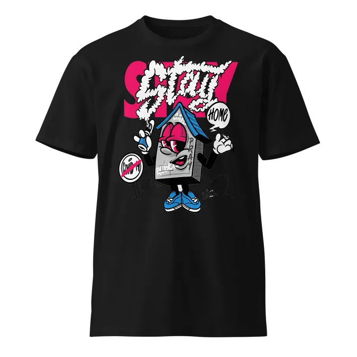 Stay Home Street Art Unisex Tee product image (1)