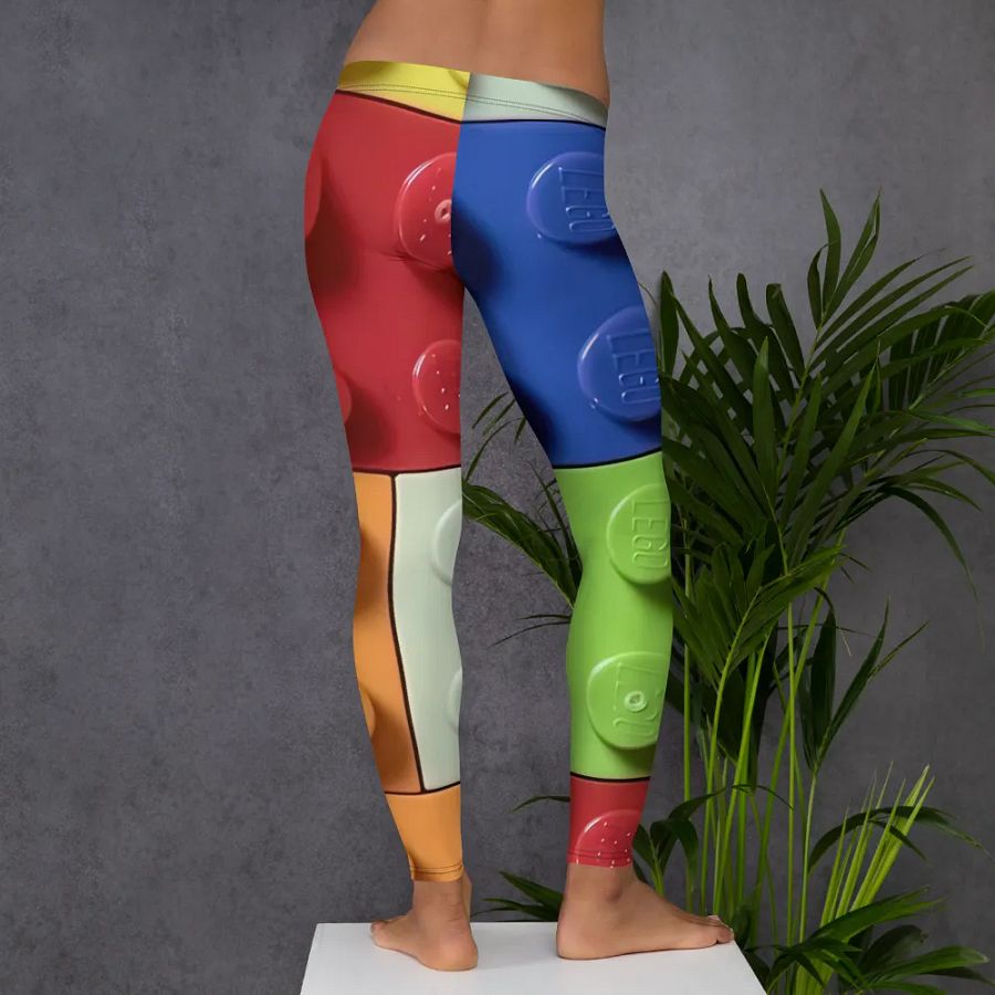 Colorful Interlocking Brick Leggings product image (6)
