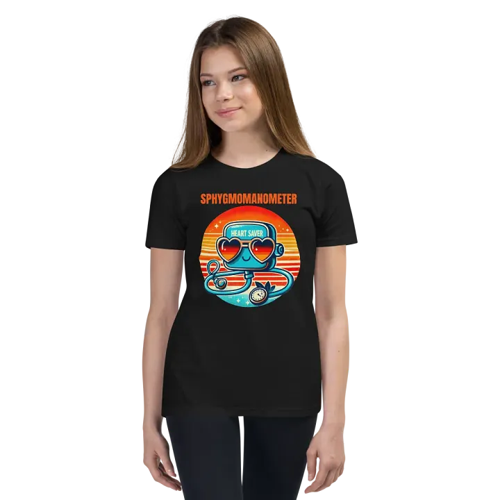 medical device tee, Heart Saver Sphygmomanometer Youth T-Shirt product image (2)