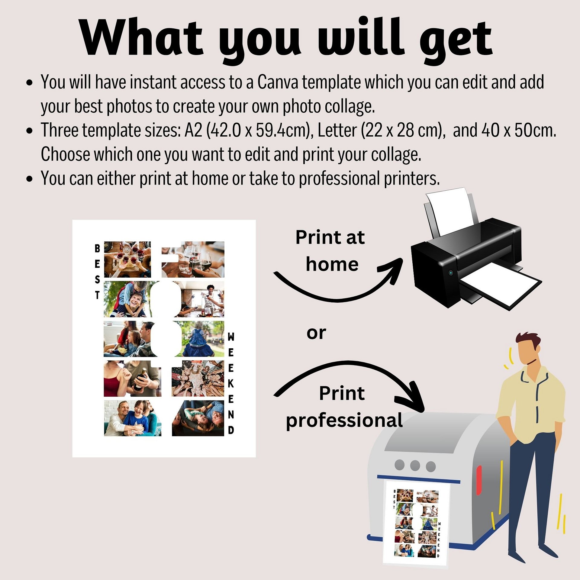 Footy Lovers Photo Collage Canva Template product image (2)