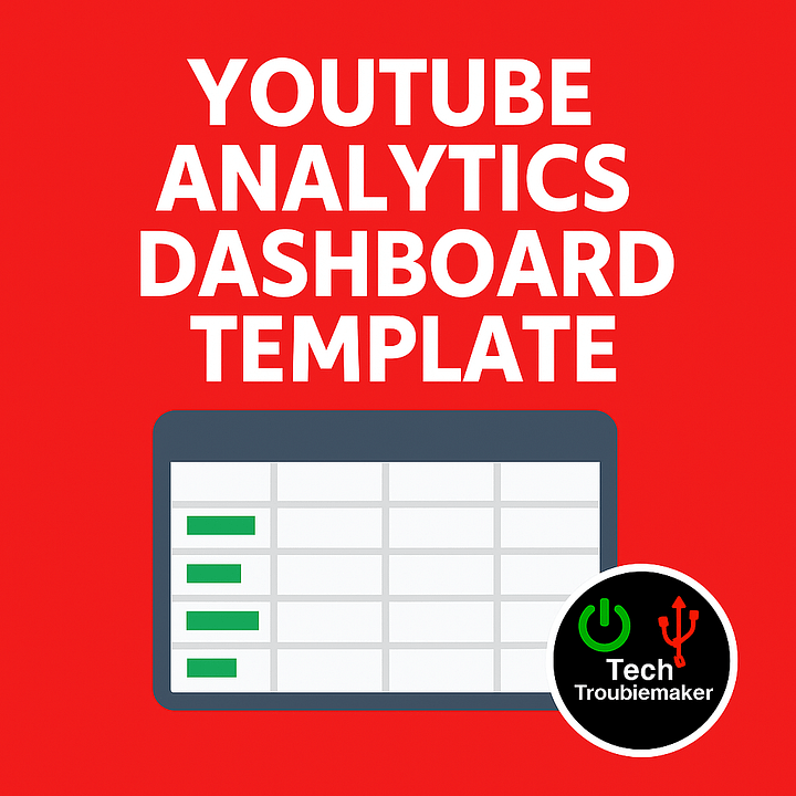 YouTube Analytics Dashboard Template product image (1)
