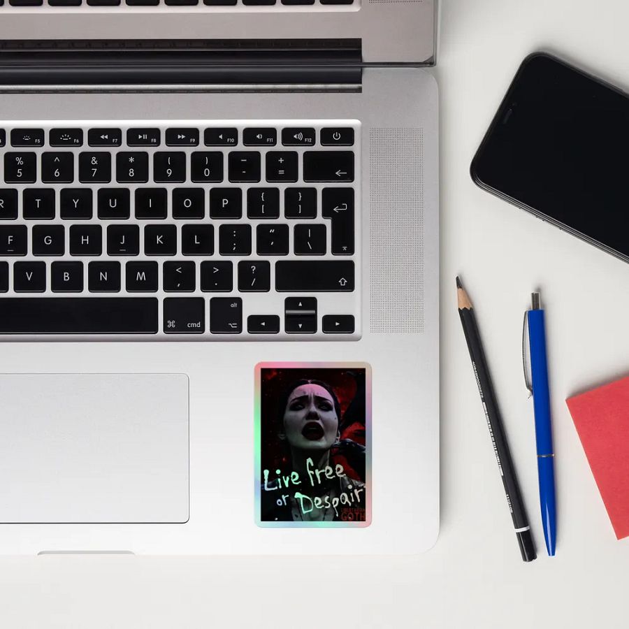 Live Free or Despair Holographic Sticker product image (10)