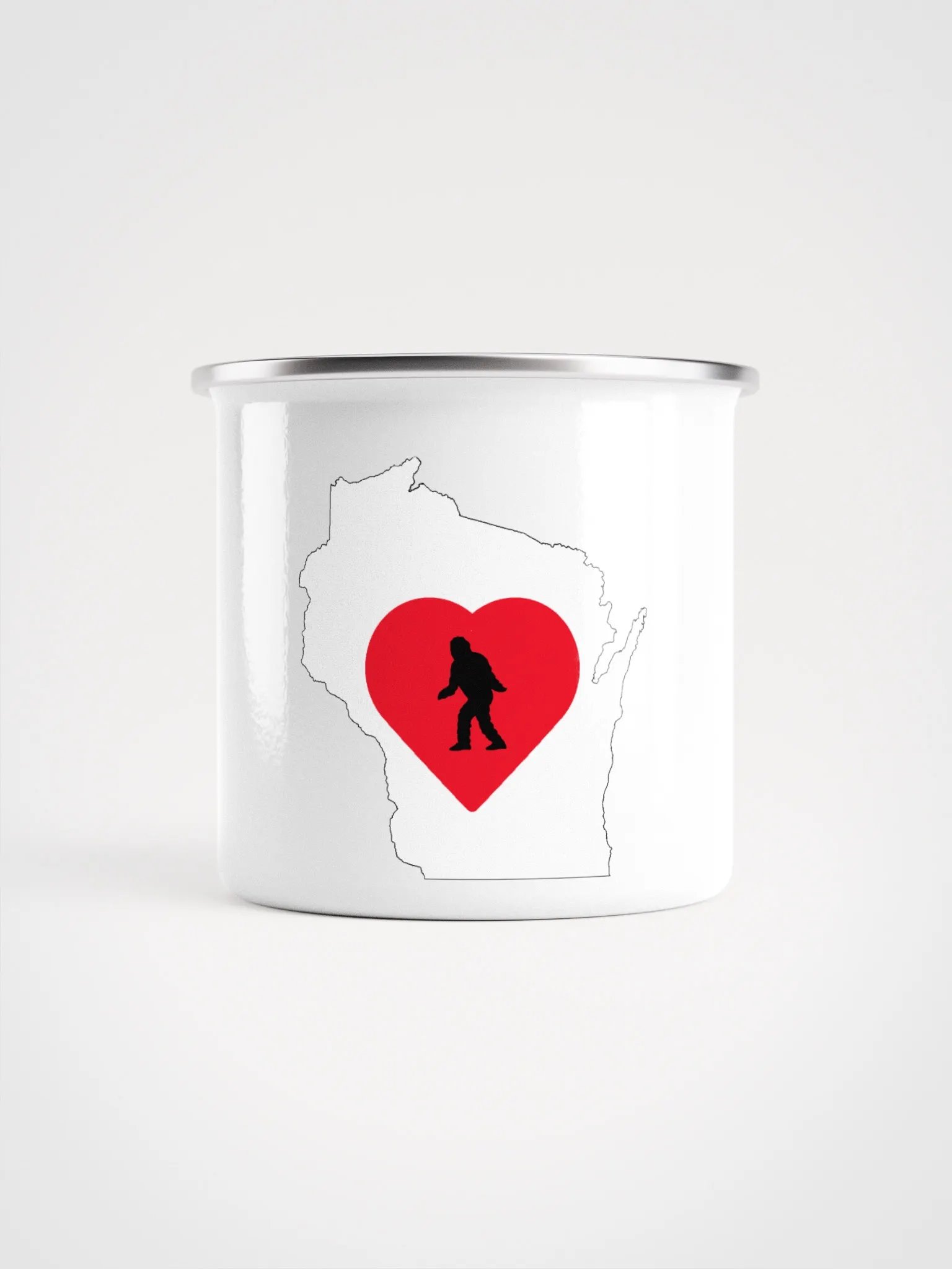 Wisconsin Heartland Bigfoot Enamel Mug product image (1)