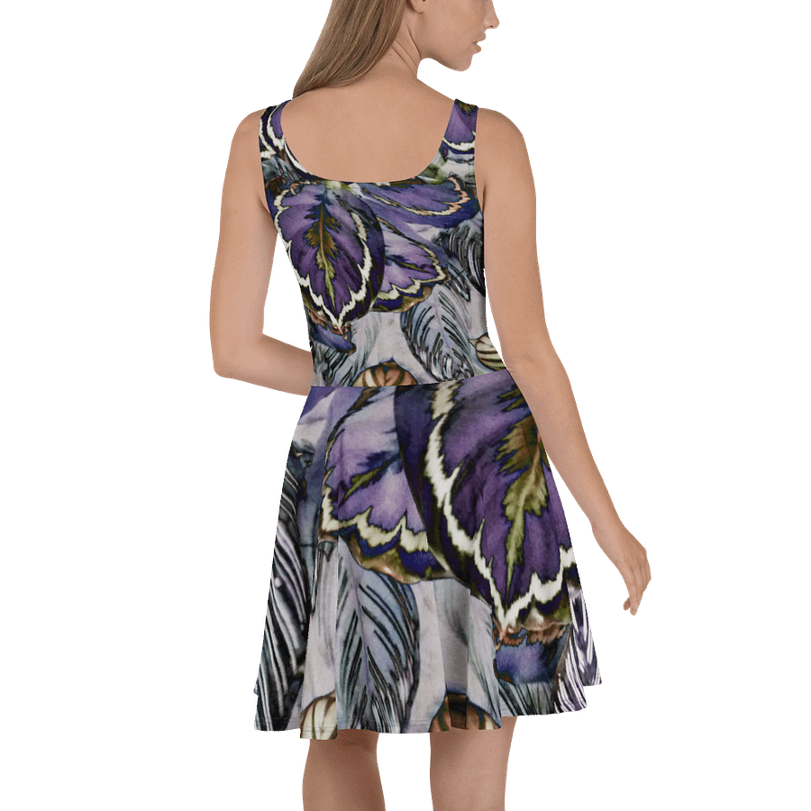 Purple Leaves Skater Dress product image (4)