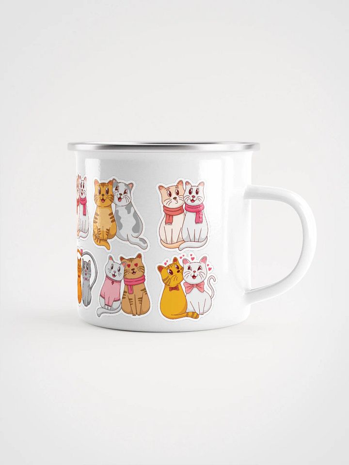 Lovely Cats Enamel Mug product image (1)
