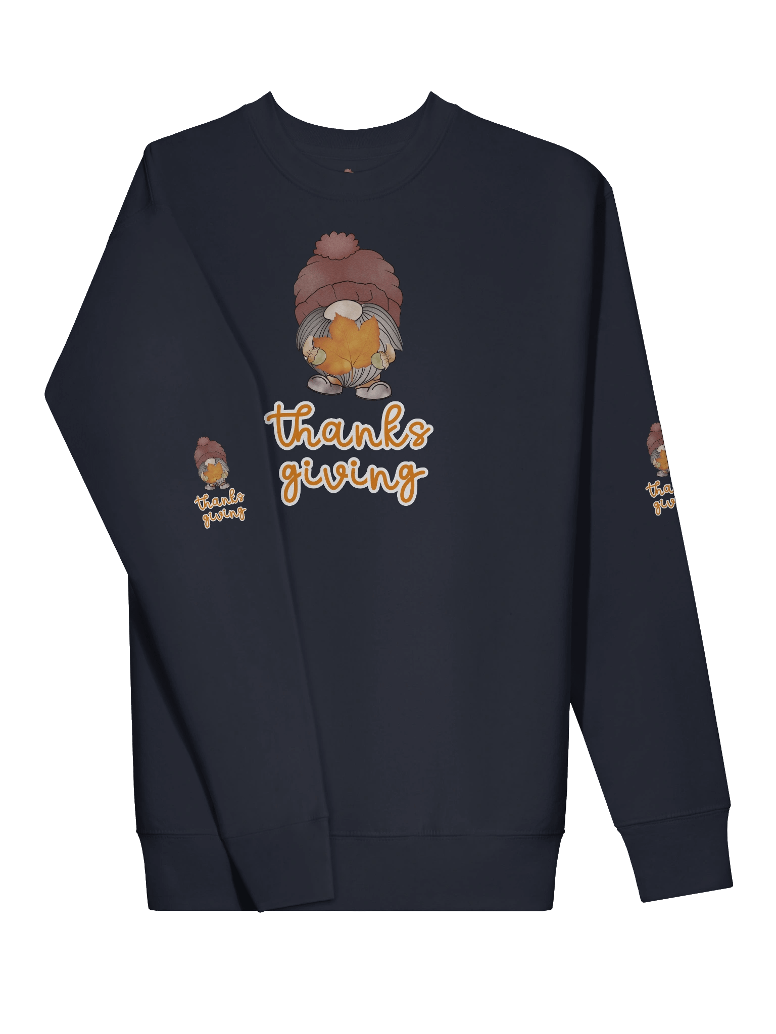 Thanksgiving Gnome Sweatshirt – Cute Autumn Leaf Design product image (25)