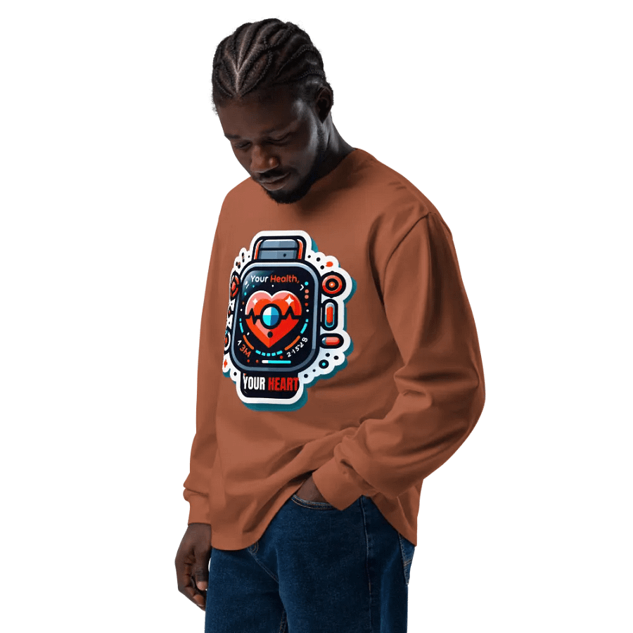 Heartbeat Tracker Unisex Long Sleeve Shirt product image (12)