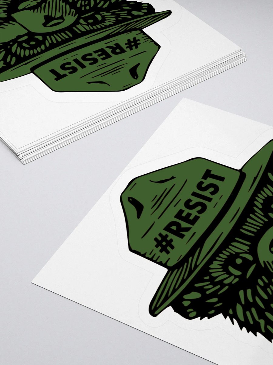 Smokey RESIST BEAR Colorized (Forest) Alt National Parks Sticker 3 SIZES! Kiss Cut Vinyl Decal product image (4)